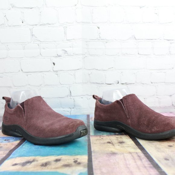 UGG Australia Brown Suede Fleece Lined Casual Slip On Loafers Shoes US 7 - Picture 3 of 9